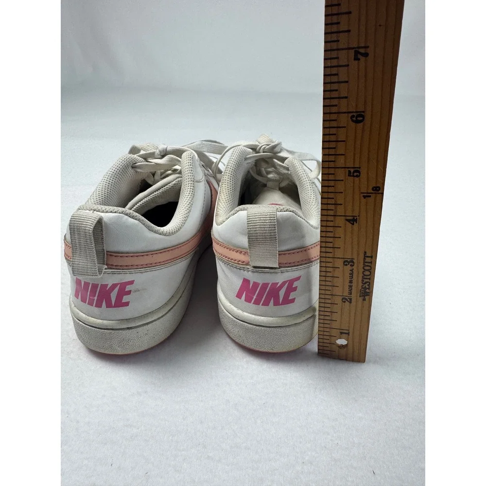 Athleisure Nike‎ 6.5Y Court Borough Low 2 White Sunset Pulse Sneakers DV5456-111